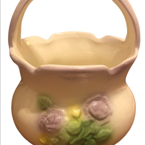 Vintage Ungemach Pottery (UPCO) Basket Floral 8” - Picture 2 of 8